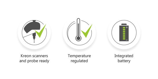 scanner and probe ready, temperature regulated, integrated battery